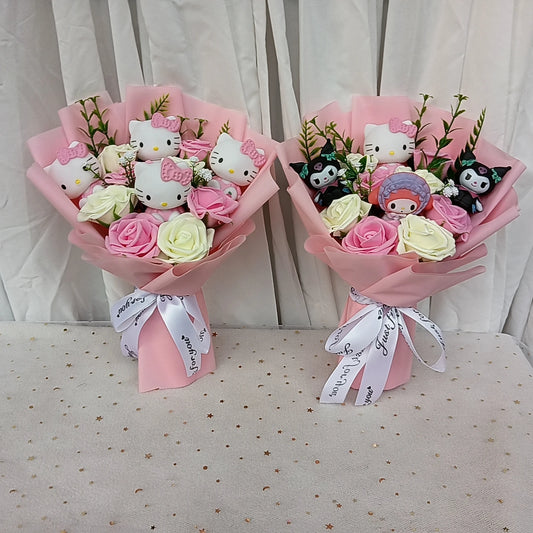 PrincessMade™ •  Sanrio Rose Plush Bouquet